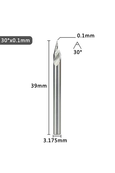 Choice 3.175mmx30dx0.1 Xcan Pcb Engraving Bit 3.175mm Shank V Shape Carving Bits 10-90 Degrees Carbide Cnc