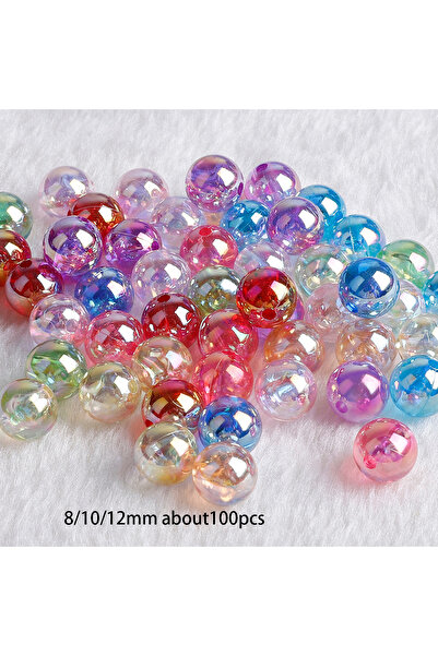 Choice1 10mm 100pcs style1 100Pcs/lot Mixed Color Crystal Round AB Spacer Bea...