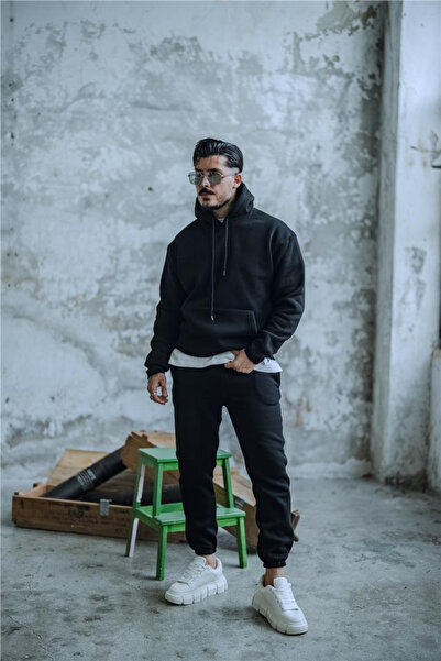 CMZ COLLECTİON Μαύρο ανδρικό σετ φόρμας oversize