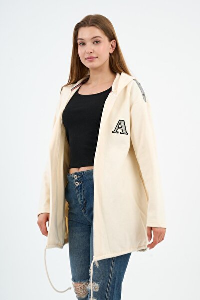 ALEXANDERGARDI Hooded Shoulder Detailed Long Cardigan (B22-30305)