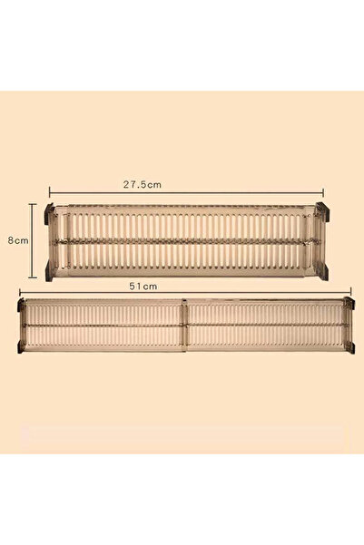Choice قطعتان من 27.5 إلى 51 سم، 2/10 قطع من فواصل الأدراج القابلة للتعديل، فواصل الأدراج الشفافة القابلة للتوسيع 27.5 إلى 51 سم