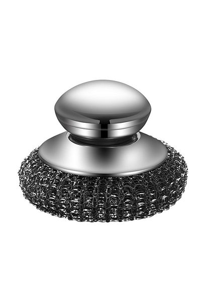 Choice 1 Pc 1pc Steel Wool Scrubber With Handle Stainless Steel Cleaning Brushes Cleaning Dishes Stock Pots