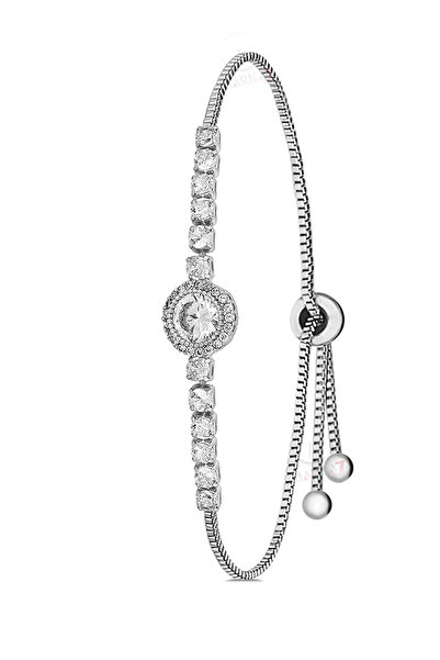 Polo Air Mercan Takvimli Kadın Kol Saati Zirkon Taşlı Yuvarlak Bileklik Kombin Gümüş Gri Renk PL-1519B8