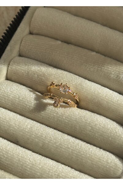 KİLİGİSTANBUL Gold Renk Ayarlanabilir Amma Yüzük