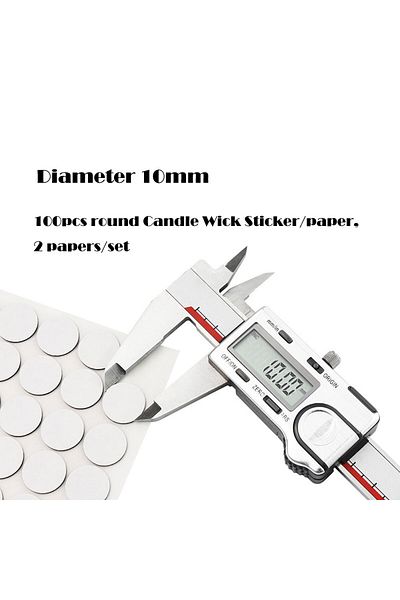 UDOCOOL 8mm/10mm/15mm/20mm White Candle Wick Stickers Double-sided Adhesive For DIY Candles Material Mova...