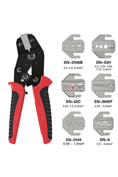 Choice1 مجموعة أدوات الضغط SN-58B ذات 6 فكوك F كماشة مضغوطة أدوات كهربائية مح...