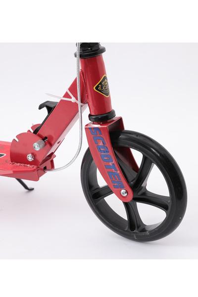 Fab N Funky سكوتر للأطفال بعجلتين قابل للطي مع ارتفاع قابل للتعديل ومقود على شكل حرف T، 3 سنوات فما فوق، أحمر