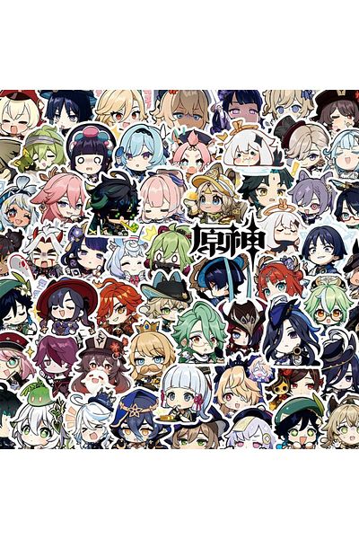 Choice 100pcs 100pcs Cute Genshin Impact Stickers For Laptop Anime Game Decals Luggage Guitar Skateboard St