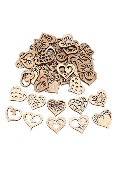 Choice 50pcs 50pcs Heart Wood Hangings Love Wooden Crafts Wedding Party Decor...