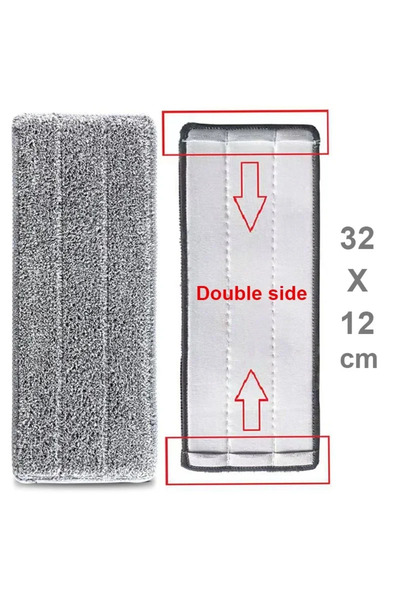 Choice 5 قطع 32 × 12 سم رأس ممسحة بديل ثنائي الجانب من الألياف الدقيقة لتنظيف الأرضيات وسادات قماش مسطحة