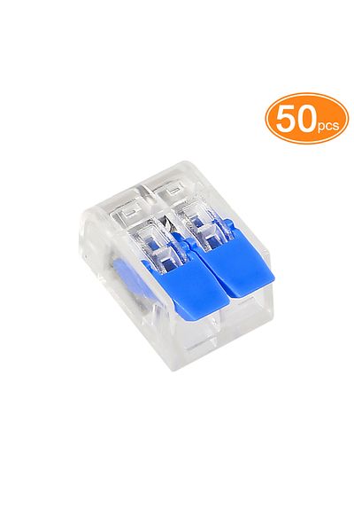 AOKIN 50pcs Blue 50pcs Quick Wire Connectors Plug-in Universal Compact Home Wiring Cable Connector 2/3 Pin