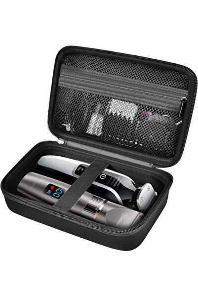 Choice حافظة سوداء متوافقة مع ماكينة قص الشعر، ومنظم تخزين السفر لماكينة الحل...