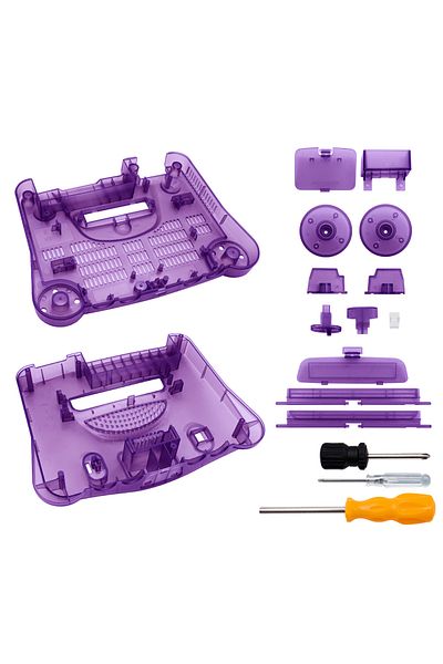 Choice Translucent Purple Bitfunx Replacement Plastic Shell Translucent Case For N64 Nintendo 64 Replacemen