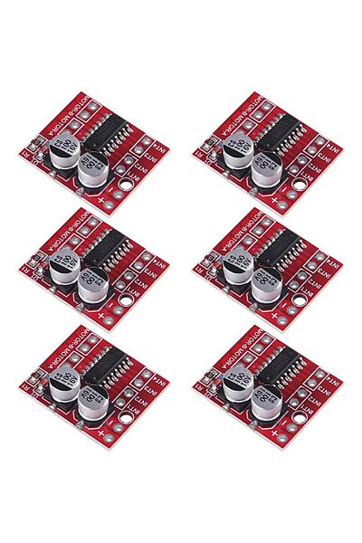 Choice 6 Pcs 6 Pack Mini L298n Dc Motor Driver, Mx1508 Mini Dual Channel 1.5a 2 Way Pwm Speed Controller Du