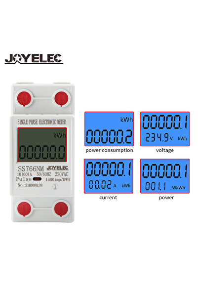 Choice10 إعادة ضبط عداد الطاقة الرقمي مفرد الطور من JOYELEC، إعادة ضبط عداد ا...