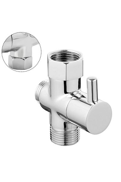 Choice White G1/2in 3 Way Diverter Valve T-adapter Converter For Shower Brass Water Tap Connector Bathroom