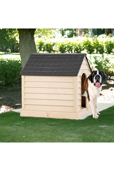 Petozi XXL Büyük Boy Plastik Köpek Kulübesi Büyük Irk