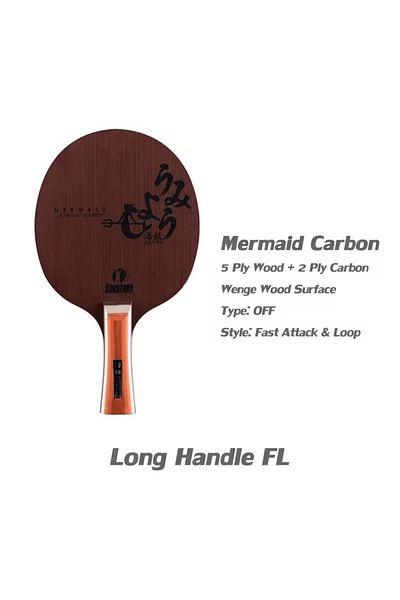 Choice Wenge Wood Fl Kokutaku Mermaid Table Tennis Blade Racket Pure Black Carbon Wood Allround Offensive P