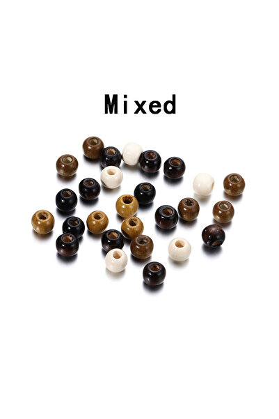 Choice 9 × 10 مم مختلطة 100 قطعة 10-12 مم خرز فاصل خشبي طبيعي عتيق خرز فضفاض ...