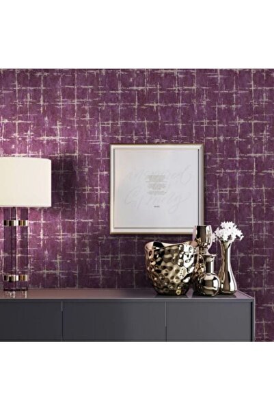 Adawall Seven 7813-7 Mor dağınık Çizgi Desenli Duvar Kağıdı 16,50m2