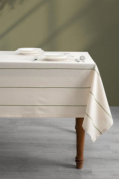 Denizli Concept Față de masă Luna cu dungi verzi - Design Modern și Elegant - 150x220 Cm