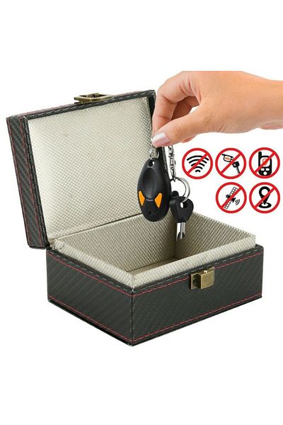 Choice 1pc 1pcs Mobile Phone Box Car Keyless Signal Blocker Anti-theft Faraday Box Key Fob Protector Radiat