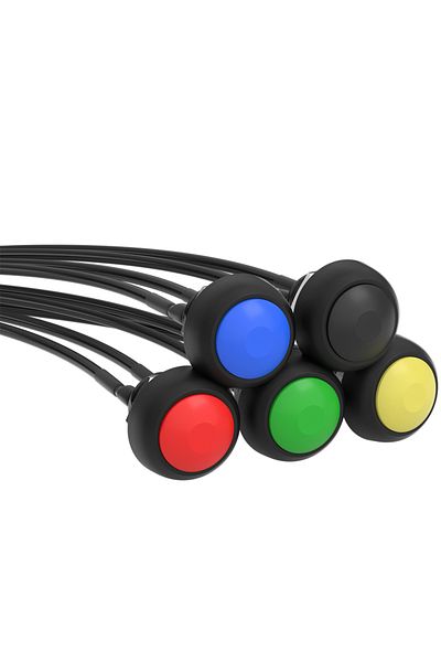 Daiertek Mix Color 5pcs 12mm Momentary Push Button Switch On Off Mini Round Switch Waterproof Pbs-33