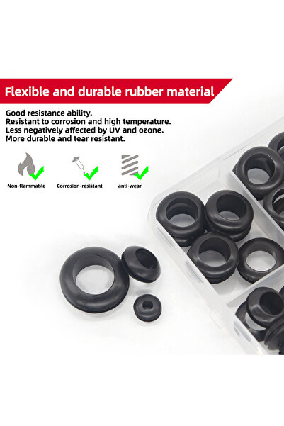 Choice مجموعة مكونة من 215 قطعة من حلقات المطاط، 9 أحجام، حلقة العيينة، الحشية 3/16 بوصة، 7/32 بوصة، 1/4 بوصة، 5/16 بوصة، 3