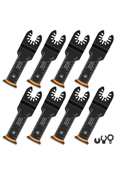 Choice 34mm 8pcs Black 24/8pc Oscillating Saw Blades Hcs Japanese Tooth Oscillating Multitool Blade For Cut