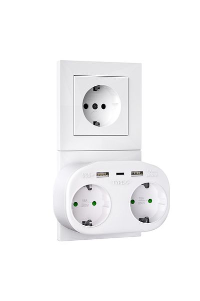 Choice 100-250v Eu 2 Type 12 Usb Socket Eu Electrical Outlets Converter, Double Plug Schuko Germany De Stan