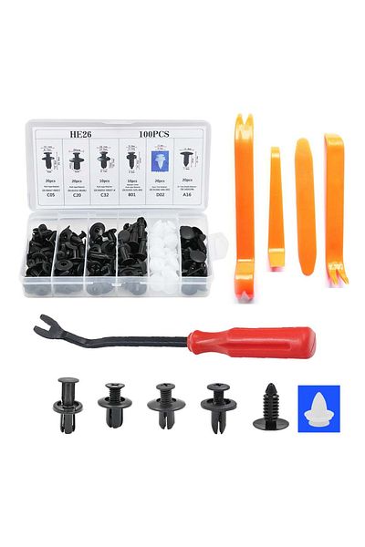 Choice Rivet 4pcs Removal 100pcs He26 Car Rivet Fixing Hook Set For Fender Clamps Plug Suspension Rivet Thr