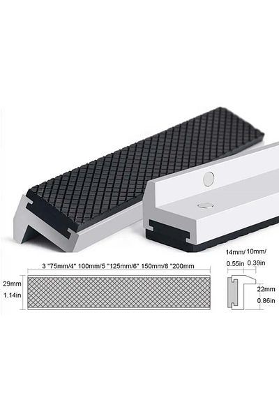 Choice White Vise Jaws Covers Wear-resistant Bench Vise Pads Protector Aluminum Alloy
