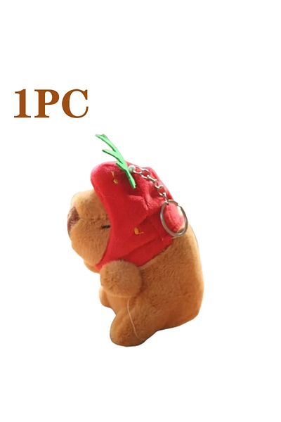 Choice Strawberry-1pc 1-20pcs Cartoon Capybara Pendant Plush Toy Doll Bag Hanging Ornament Cute Kapila Keyc
