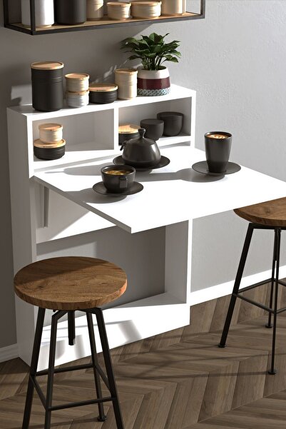 DECORMET Bracked Çok Fonksiyonlu Masa Beyaz