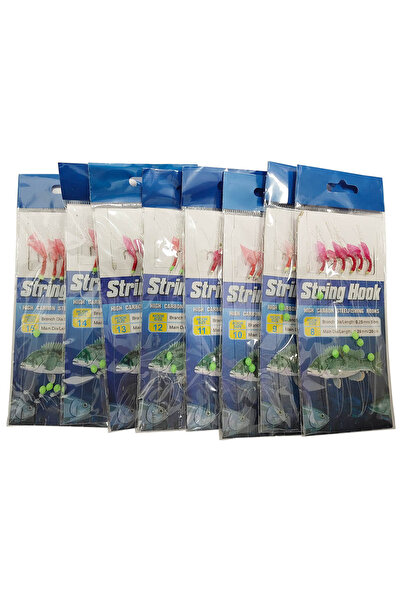 Choice 15-5Pack 5Pack Fishing Wobbler Sabiki Bait Rigs & Luminous Bean Fishin...