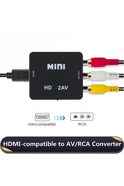 Choice Hd2av 2pcs Black Hdmi-compatible To Rca Converter Av/cvbs L/r Audio Video Set Top Box Up Scaler 1080