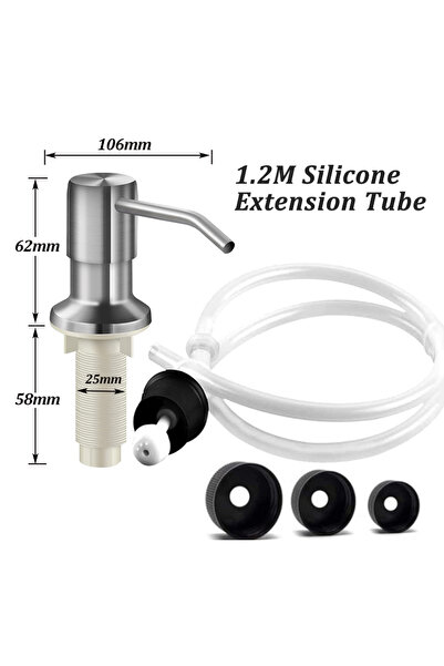 Choice مجموعة أنابيب تمديد موزع الصابون من الفولاذ المقاوم للصدأ الفضي بطول 1...