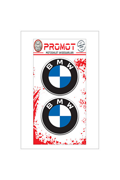 PROMOT OTOMOBİL MOTORSİKLET STİCKER BMW 3D DAMLA 2 Lİ STİCKER LOGO 5