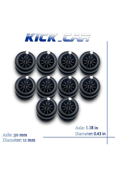 Choice Mmw76 1/64 Wheels With Fixed Rubber Tires Ten Spoke For Toy Model Diecast Cars Refiting Parts For Ho