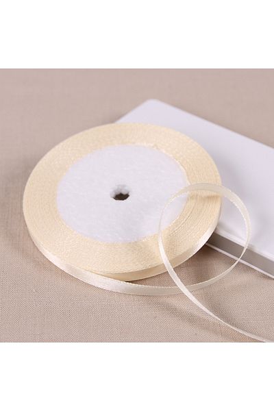 merylover 25 Yards 6/10/12/15/20/25/32/38/50/75mm Beige Color Polyester Satin Ribbon for Wedding Party Deco...
