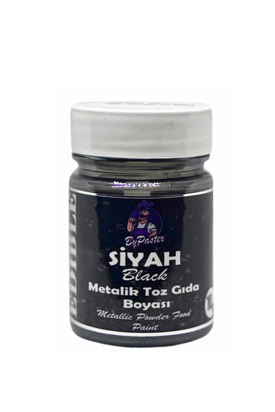 By Paster Metalik Toz Boya Siyah 10 gr Yenilebilir Simli Boya