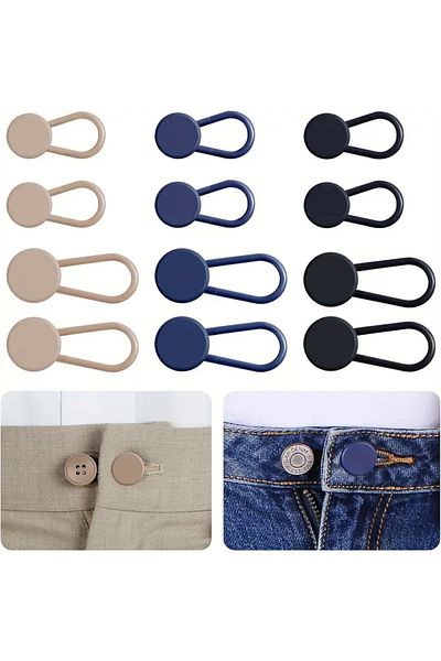 Choice 12pcs 12pcs Button Extenders For Jeans, Pants Waist Button Extender For Women Men, Pant Waistband Ex