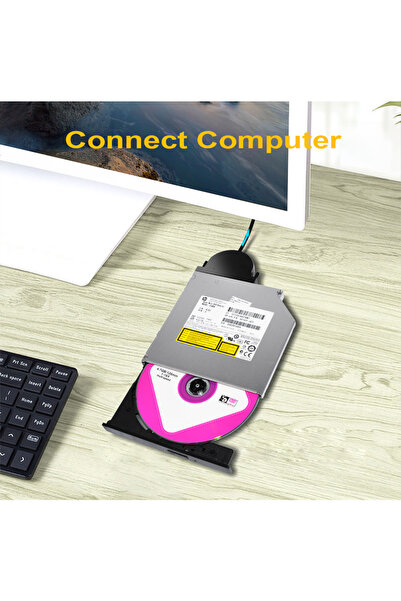 Choice كابل بيانات USB 2.0 DeepFox كابل USB 2.0 SATA كابل محرك أقراص CD/DVD-ROM كابل محول محرك بصري لـ