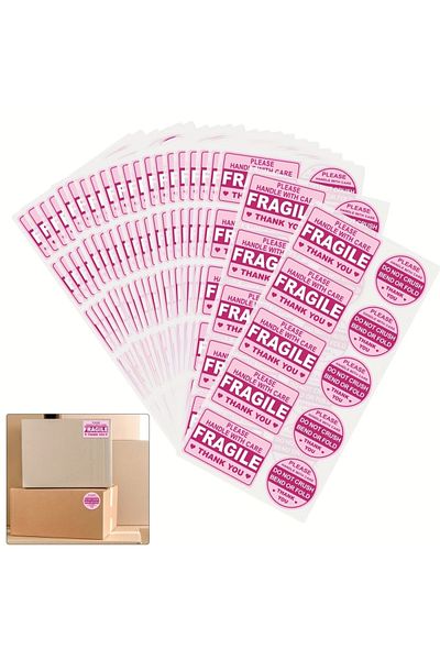 Choice 100 Fragile Stickers for ShippingNot Folded or Folded StickersNot Folded or Folded StickersNot Fe...