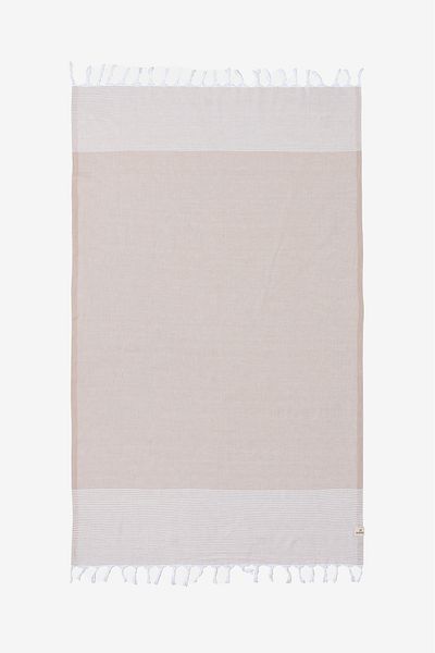 Barine Μπεζ βαθύ βαμβακερό μαντήλι - 90x170