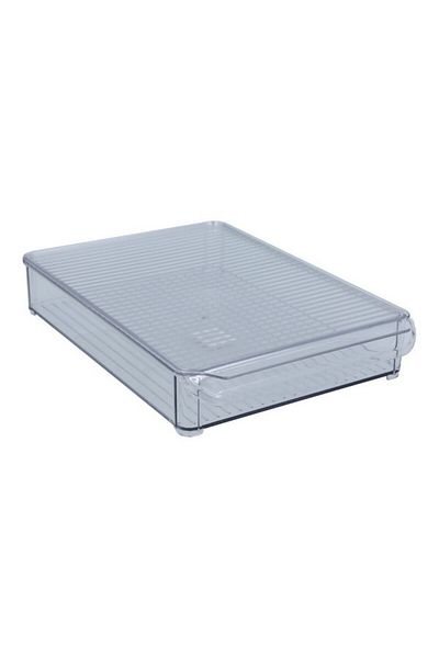Felli Stackable Easy to Clean High Quality Plastic Refrigerator Organizer with Cover