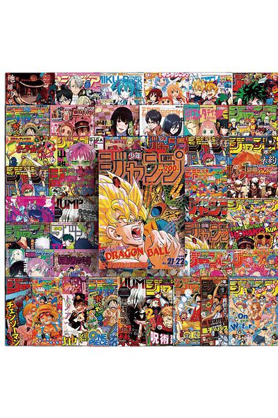 Choice 51pcs 10/30/51pcs Mix Anime Stickers For Kids One Piece Jujutsu Kaisen Dragon Ball Poster Sticker Di