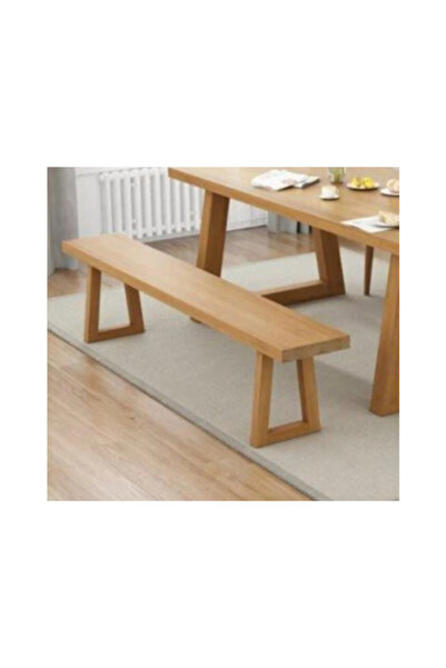 Home Masa Tasarım Dünyası* Lykia Doğal Ahşap Bench 40x140cm