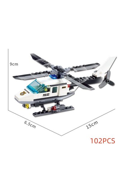 Choice No Box No 6729 Super Police City Plane Dual-rotor Helicopter Famous Car Swat Building Blocks Diy Moc