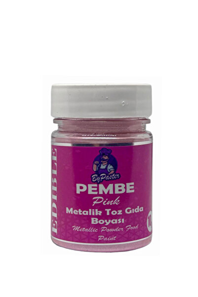 By Paster Metalik Toz Boya Pembe 10 gr Yenilebilir Simli Boya